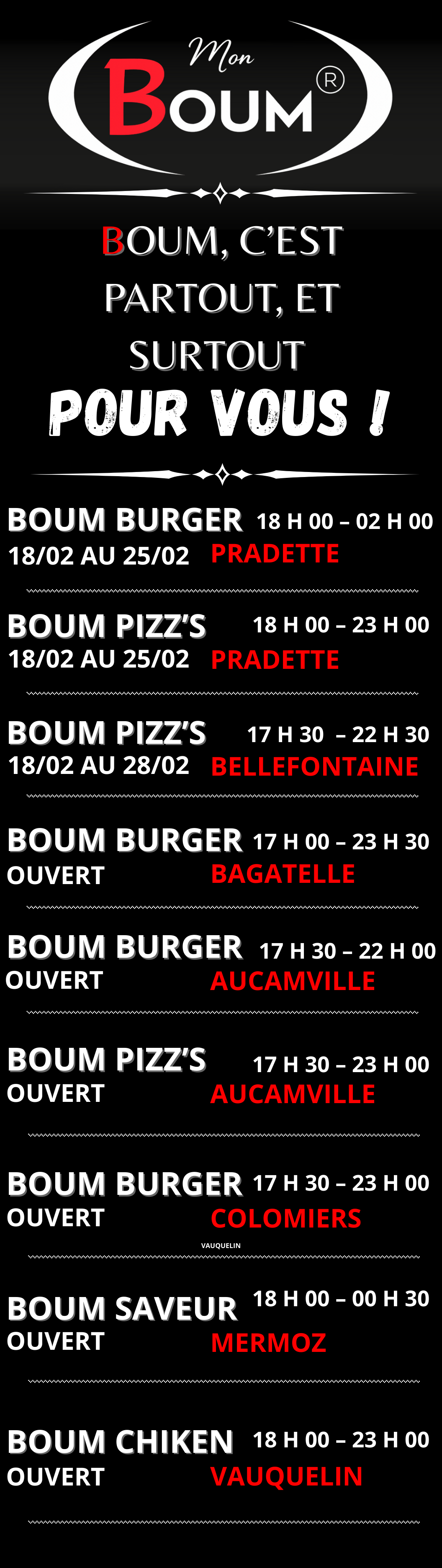Menu Restaurant Rouge Simple (11 x 19 po) (5)