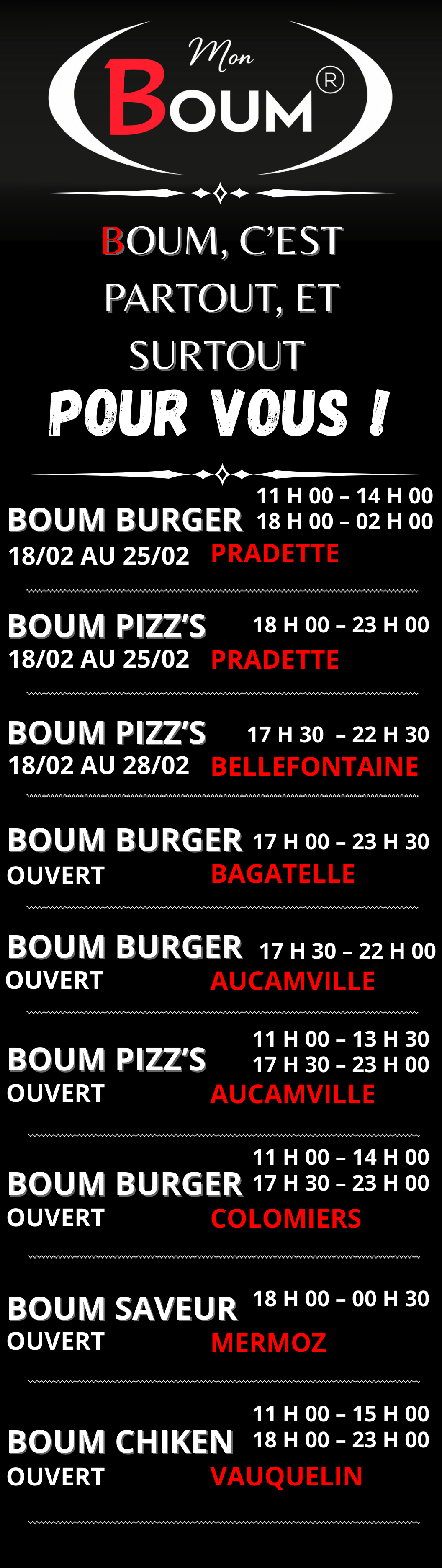 Menu Restaurant Rouge Simple (11 x 19 po) (6)